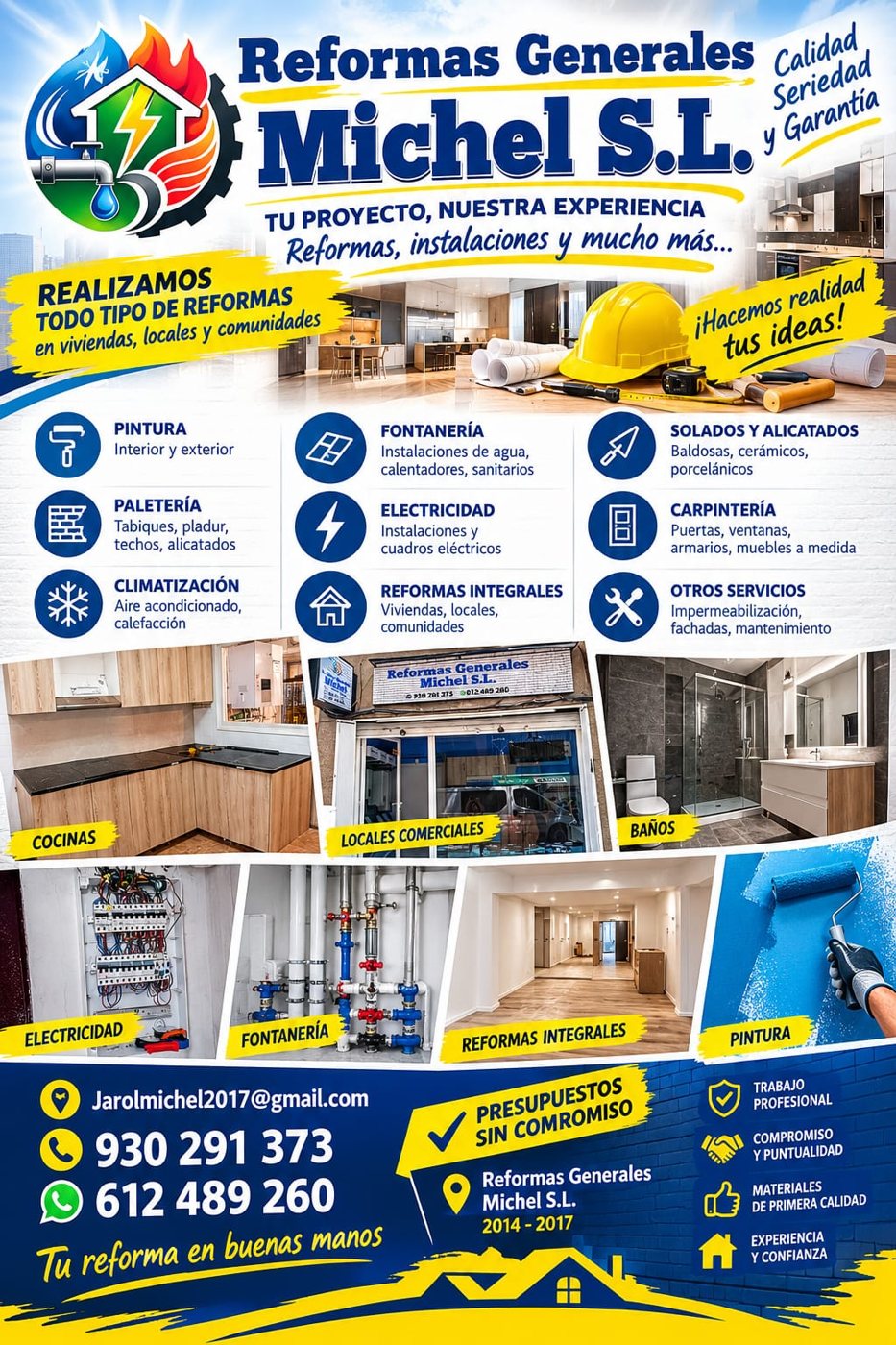 Servicios de Reformas Generales Michel S.L. en Barcelona